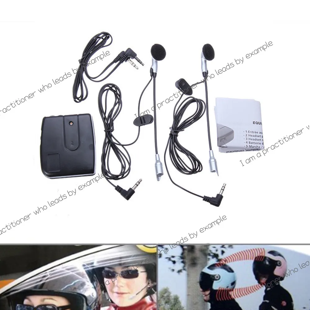 Capacete de motocicleta para capacete, sistema comunicador de 2 vias, interfone, fone de ouvido, walkie-talkie dianteiro e traseiro, mp3