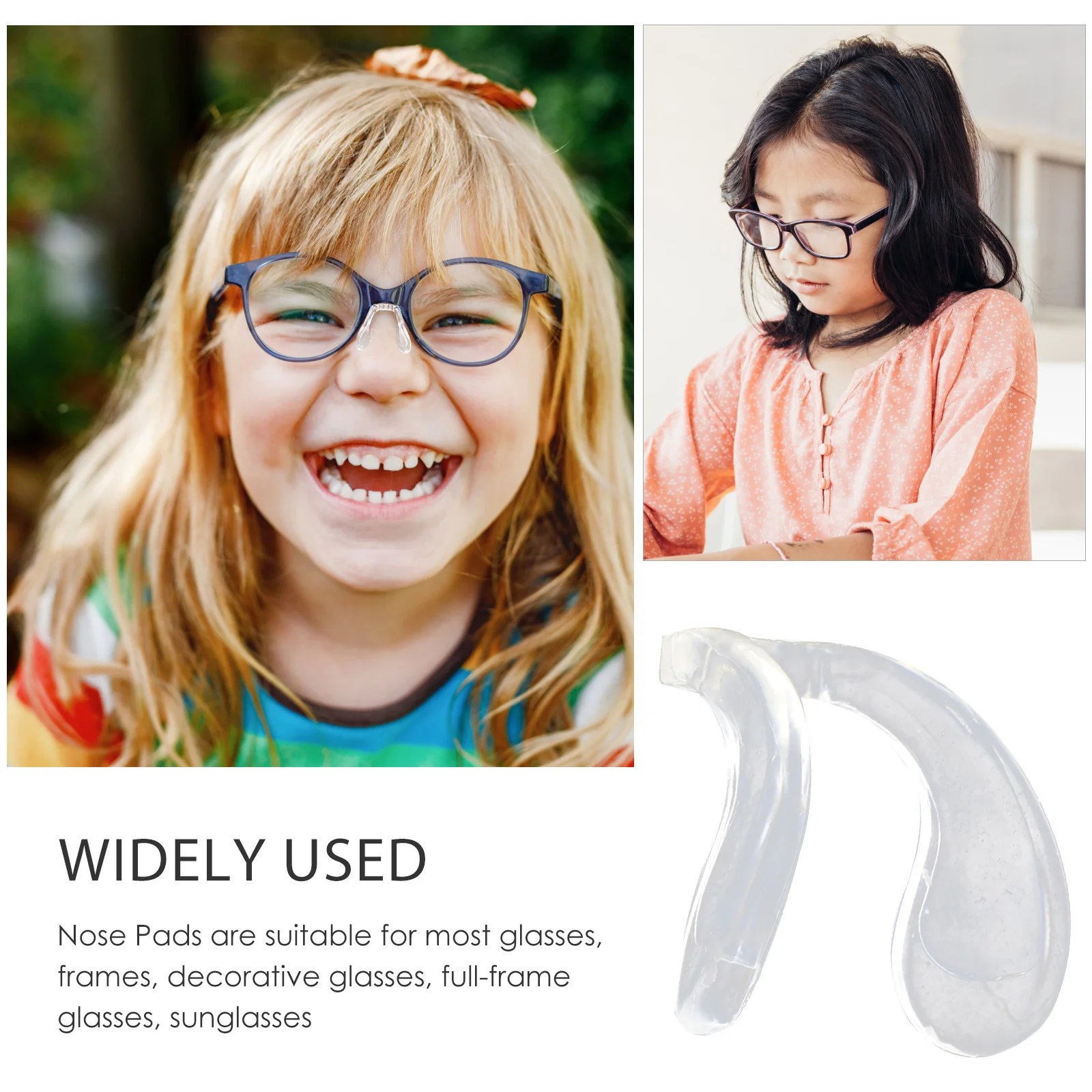 

5Pcs Children Saddle Nose Pads Soft Anti slip Silicon Gel No Eyeglasses Frames Sunglasses Health Care