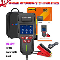 KONNWEI KW700 Car Battery Tester Check Voltage CCA Internal Resistance SOC SOH 12V-24V Car & Truck Battery Teste with Printer
