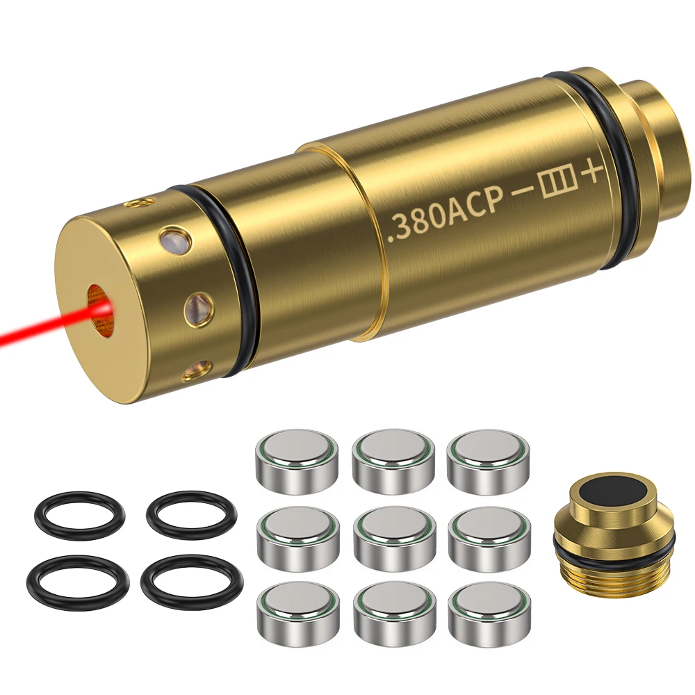 380ACP Short Red Dot Laser Training Cartridge Dry Fire Tactical Bullet Trainer for Pistol Marksmanship Practice