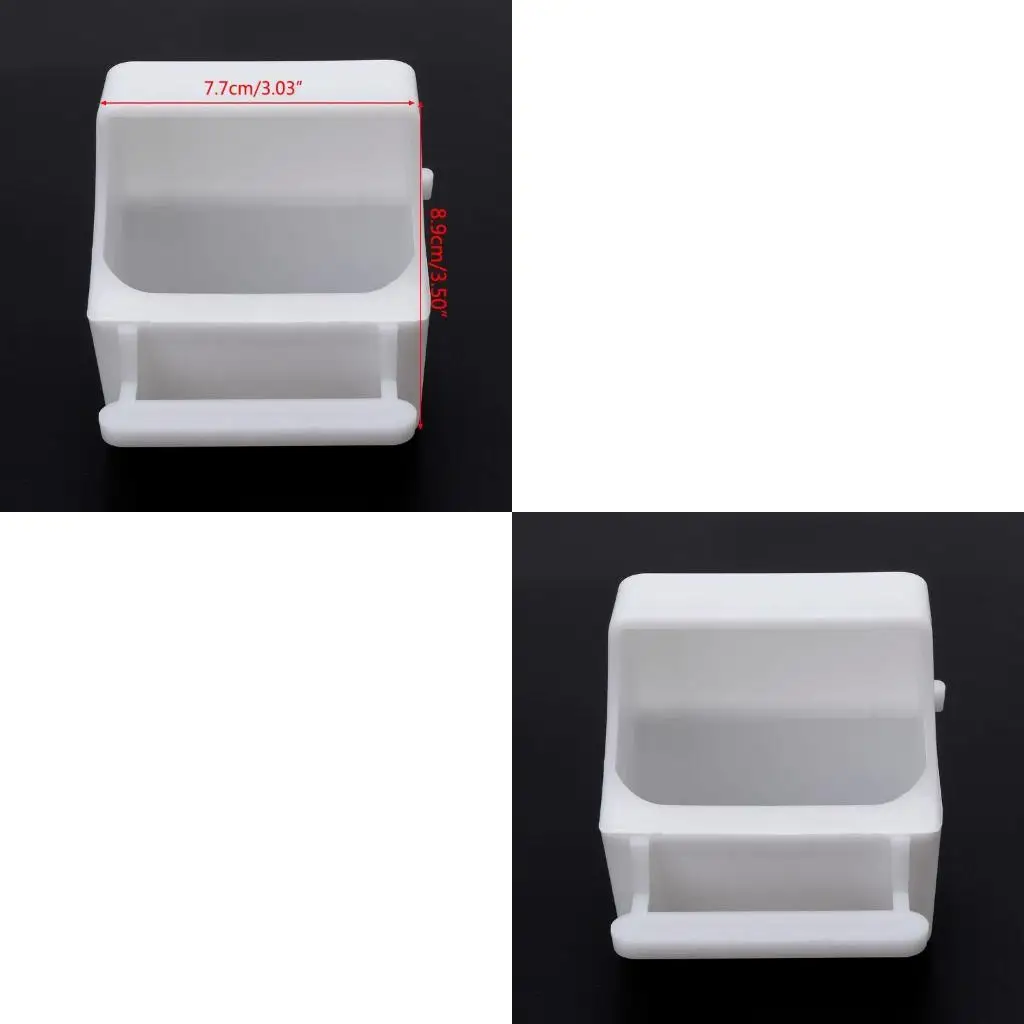 Plastic Bird Feeder with Perch Large Capacity Dispenser Container for Parakeet Cockatiel Lovebird Easy to Clean