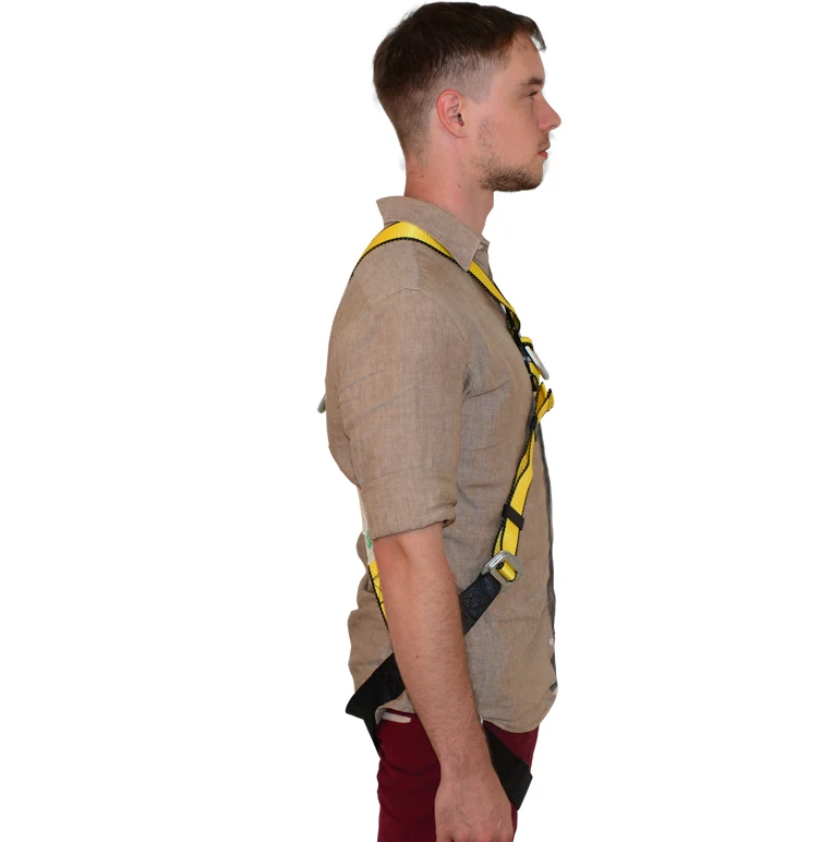 Cintura di sicurezza per tutto il corpo con protezione anticaduta con cordino a doppia cinghia personalizzato colorato personalizzato