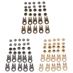 10 Sets Camp Repair Carabiner Shoelace Buckles Boot Hooks Lace Fittings With Rivets Hike Climbing Non-slip Stopper Clamp
