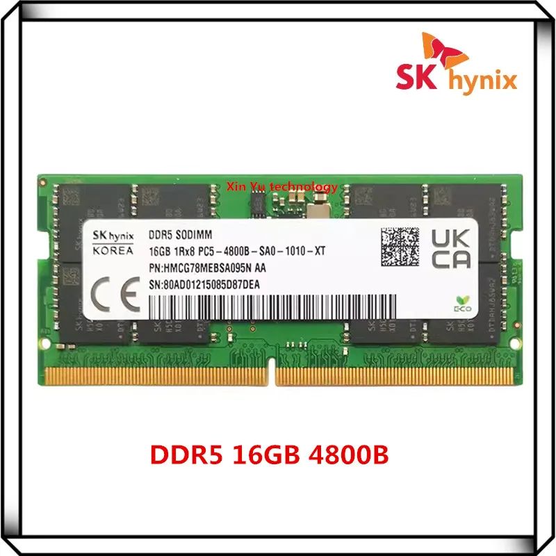 

SK Hynix PC5 16GB 1Rx8 4800B DDR5 4800MHz SO-DIMM RAM Original Notebook 16G laptop memory