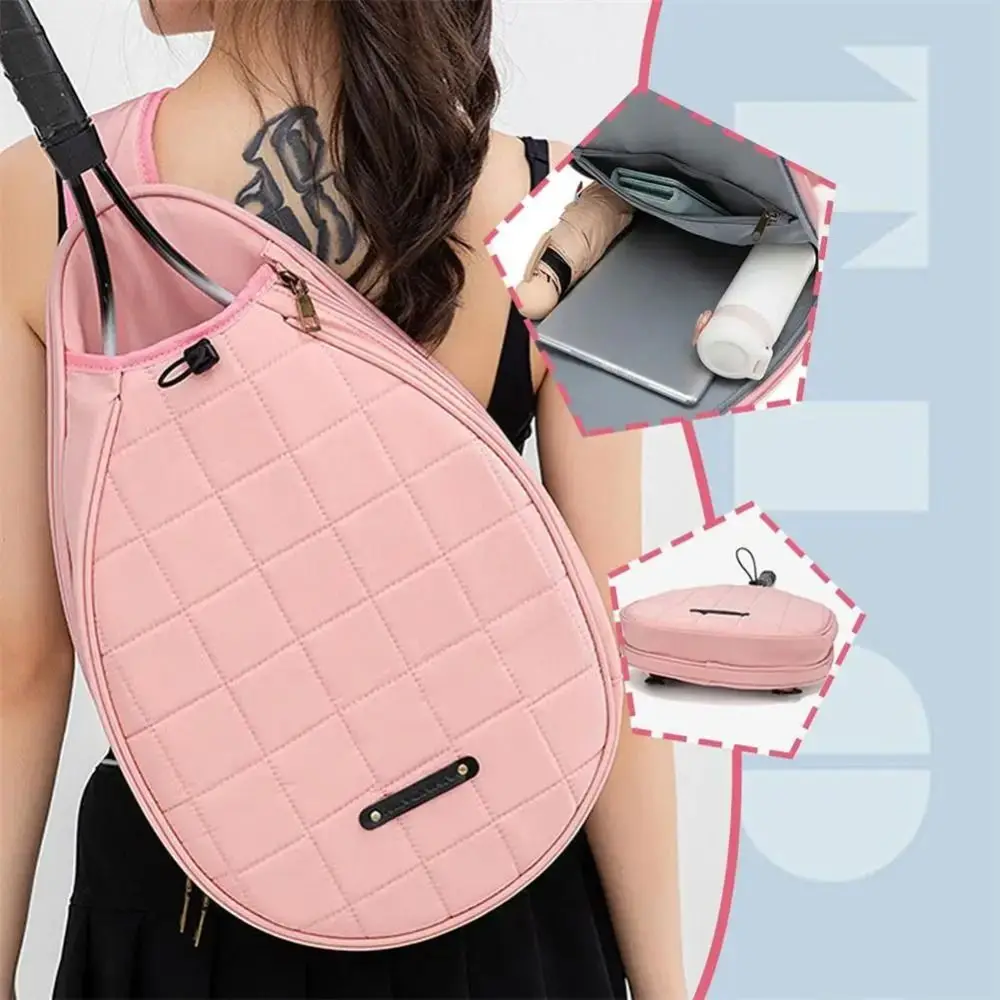 Handheld Sports One Shoulder Tennis Bag Crossbody Large Capacity Badminton Bag Korean Style Pure Color Tennis Crossbody Bag Gym