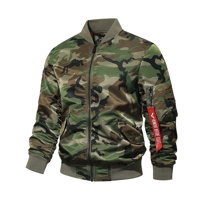 

Autumn Men's Flight Camouflage Jacket Outdoor Shark Skin Soft Shell Tactical Jacket Windproof Waterproof Thickened Tooling Coat
