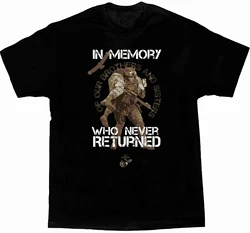 In Memory of Who Never Returned. Marine Corps Brothers and Sisters T-Shirt. Summer Cotton Short Sleeve O-Neck Mens T Shirt
