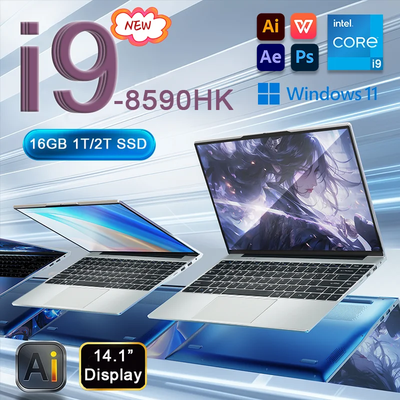 Новое поступление Windows 11 i9 Ноутбук Intel Core i9 8950HK Игровые ноутбуки 16 ГБ DDR4 1 ТБ SSD Ноутбук ПК Геймер Компьютер Ноутбук ПК