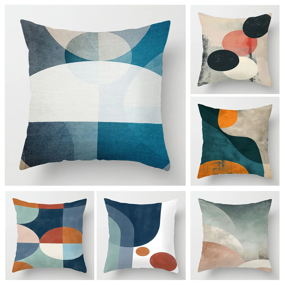 Scandinavian Abstract Style Pillow Cover 18x18/20x20 inches - Geometric Print Cushion Cover Home Decor Gift Pillow Cover