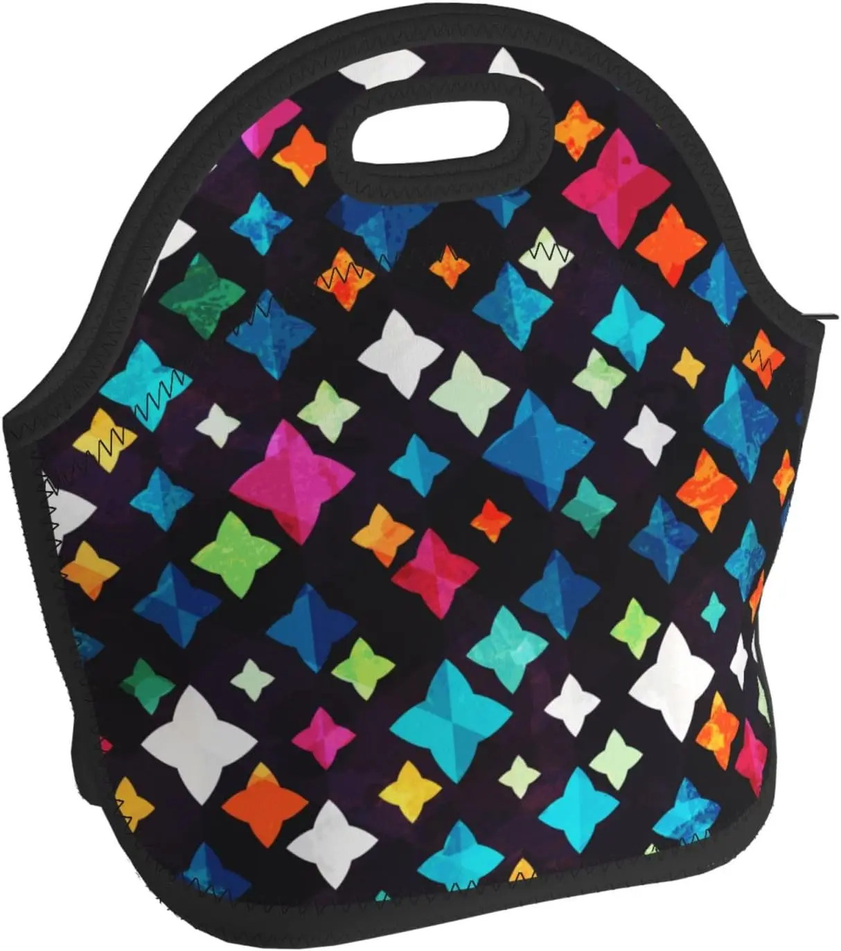 مشرق الماس الجرونج الفن التجريدي الملونة معزول علب الاغذية الغذاء حقيبة النيوبرين حقيبة يد Lunchbox برودة الحقيبة الدافئة حمل حقيبة