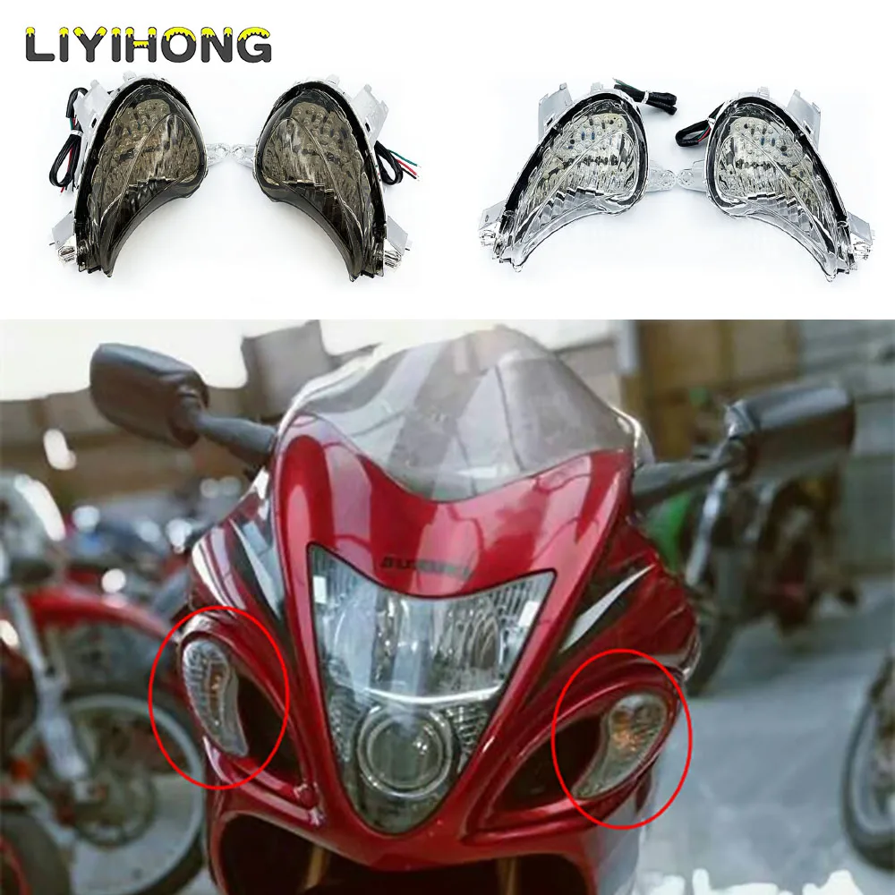 For Suzuki Hayabusa GSX1300R GSXR GSX-R 1300 08-20 E-Marked Rear Turn Signals Blinker Indicator Winkers Light Housing Lens