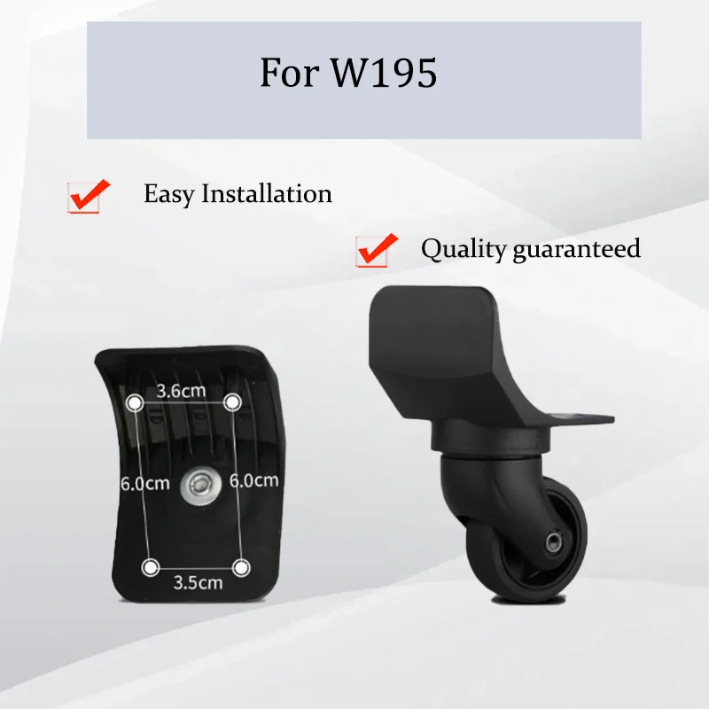 

For W195 Anti-Shock Luggage Wheels Smooth Rolling Swivel Casters Universal Suitcase Repair Kit