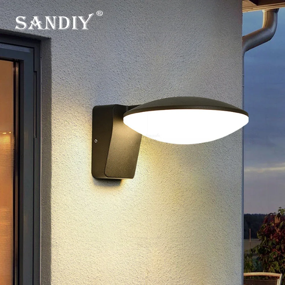 SANDIY 2025 New LED Outdoor Wall Light Housing Kit Outdoor Spotlight Modern Villa Community Balcony Mall Project Lighting