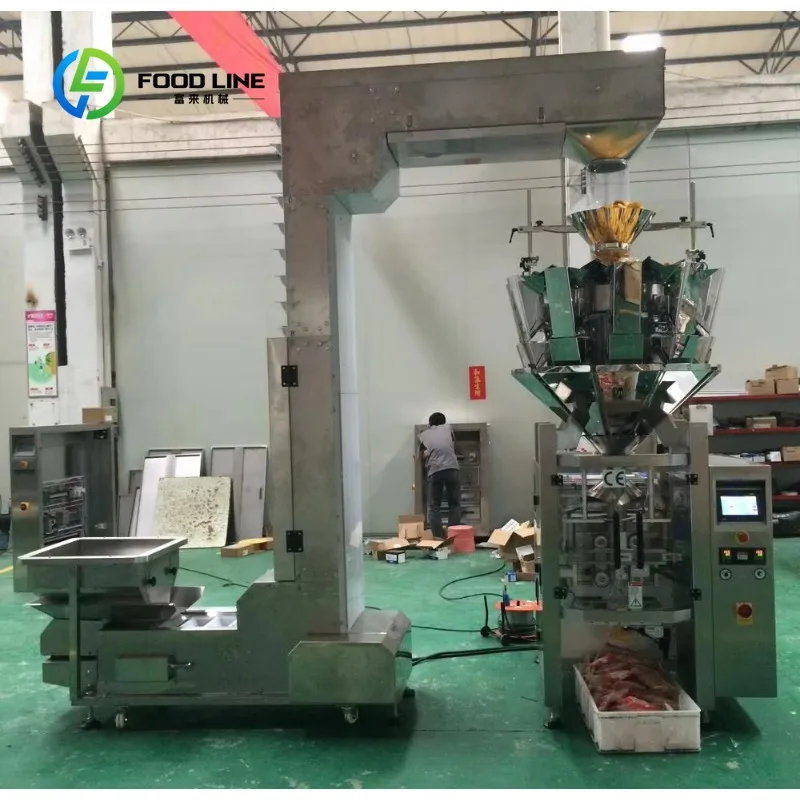 Customized High Precision Multihead Weigher Vertical FFS Packing Machine 50g To 500g For Mixed Nut Dried Fruit Dry Food Factory