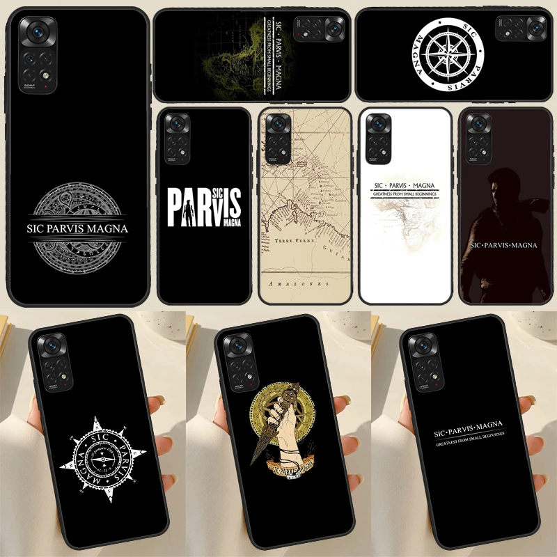 Sic Parvis Magna Uncharted Case For Xiaomi Redmi Note 12 Pro Note 8 9 10 11 Pro 9S 10S 11S 12S Redmi 9C 10A 10C 12C