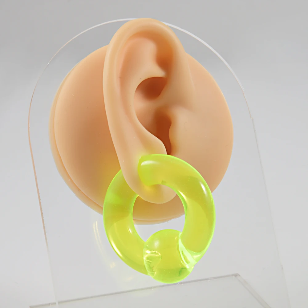 00G Acrylic Captive Bead Ring Ear Plug, Body Jewelry