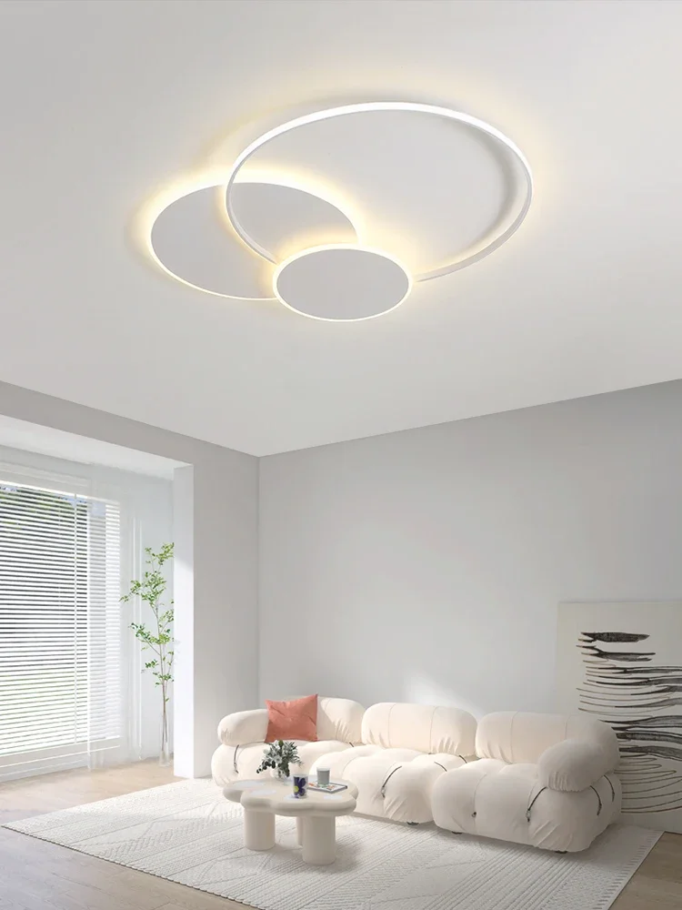 

Minimalism Modern Circles Led Living Room Ceiling Lights Foyer Dimmable Round Bedroom Lamp Lighting Home Decor Luster Fixtures