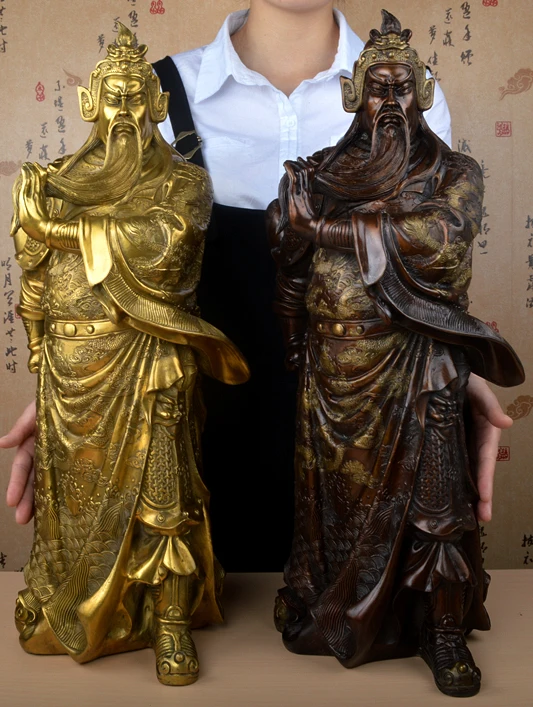 --HOME OFFICE Efficacious Talisman House Money Drawing Martial god of wealth Guandi  Guan gong bronze statue 60CM