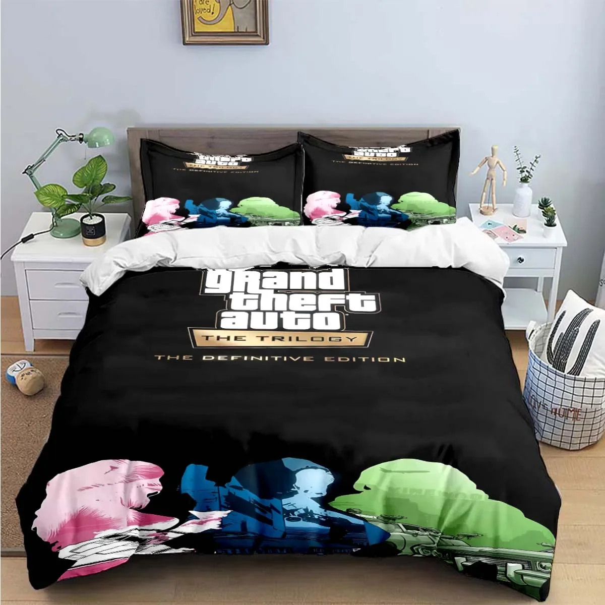 Fashion Game G-GTA 3d Print Bedding Sets Bed Supplies Set Duvet Cover Bed Comforter Set Bedding Set Luxury Gift Home Textiles