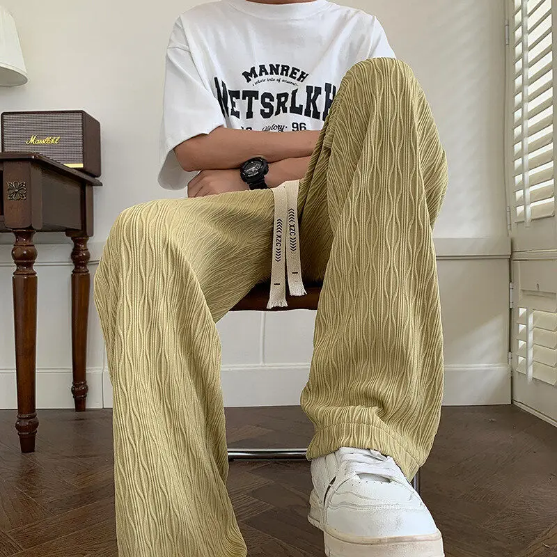 

Американские уличные широкие повседневные брюки, мужские свободные брюки, повседневные свободные брюки длиной до пола, полосатые свободные брюки, прямые...