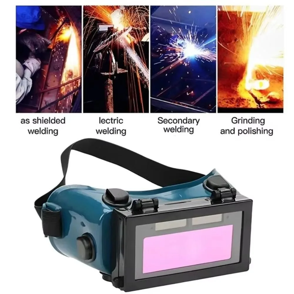 Simple Welding Eye Mask Anti-glare Protect The Eyes Auto-Darkening Eyes Mask Dual Lens Argon Arc Eye Cover Grinding Operations