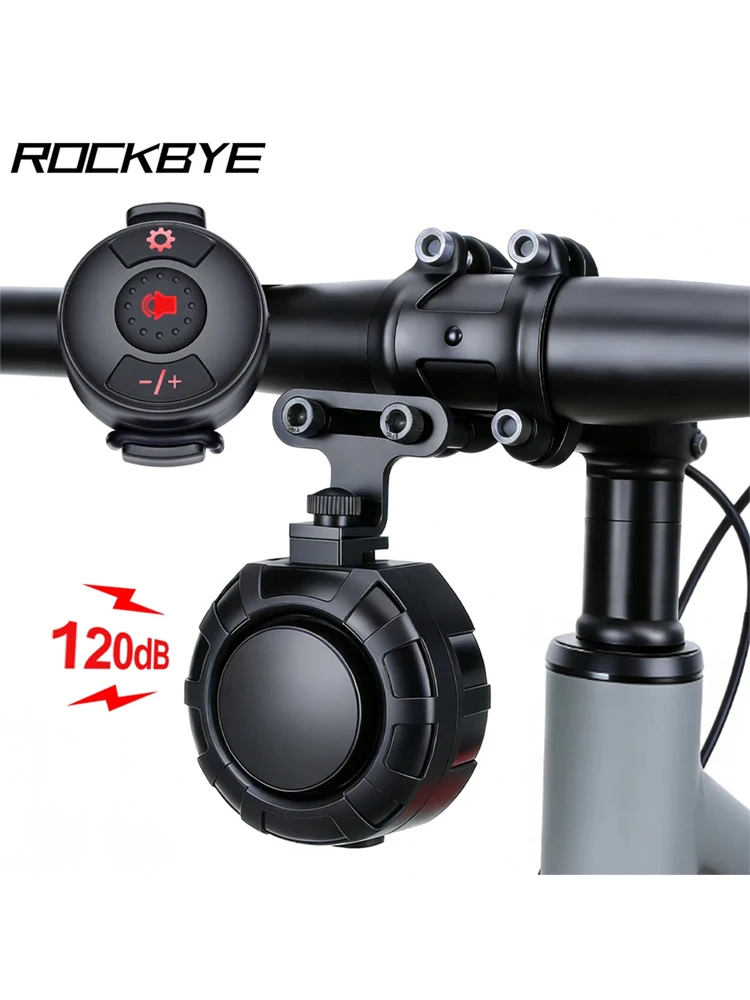 AliExpress Rockbye Bicycle Electric Bell Rechargeable MTB Scooter Road Bike Handlebar Horn 3 Modes Sound Alarm Ring Bell Cycling Accessorie