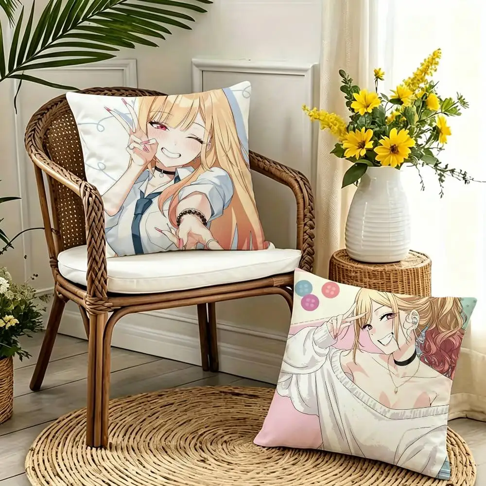 

M-My Dress-Up Darling Double-sided print Pillow Case Cushion Cover Throw Pillow Case For Car Sofa