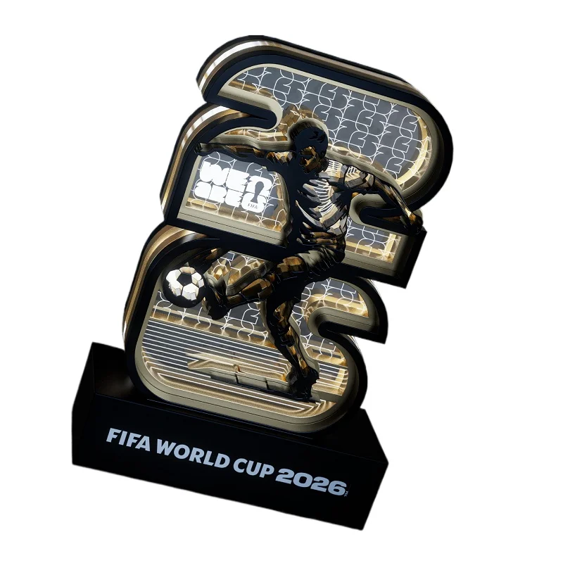 

FIFA World Cup Wooden & Acrylic LED Night Light Ready To Play Bedroom Atmosphere Lamp Home Decoration Art Creative Holiday Gift