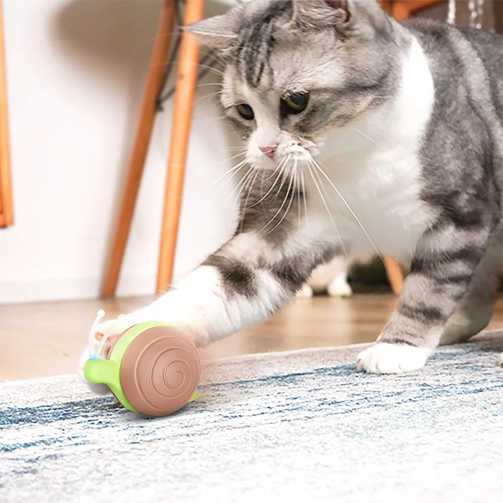 

Wicked Snail Smart Interactive Cat Toy Interactive Electronic Motion-activated Cats Training Self-moving Kitten Toys