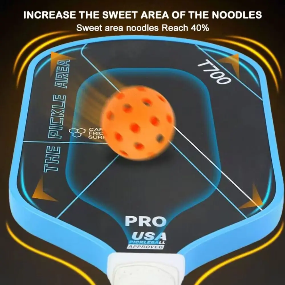 Moda T700 Pickleball Paddle 16MM Superficie smerigliata Racchette da pickleball Set Forniture di gioco professionali leggere in fibra di carbonio