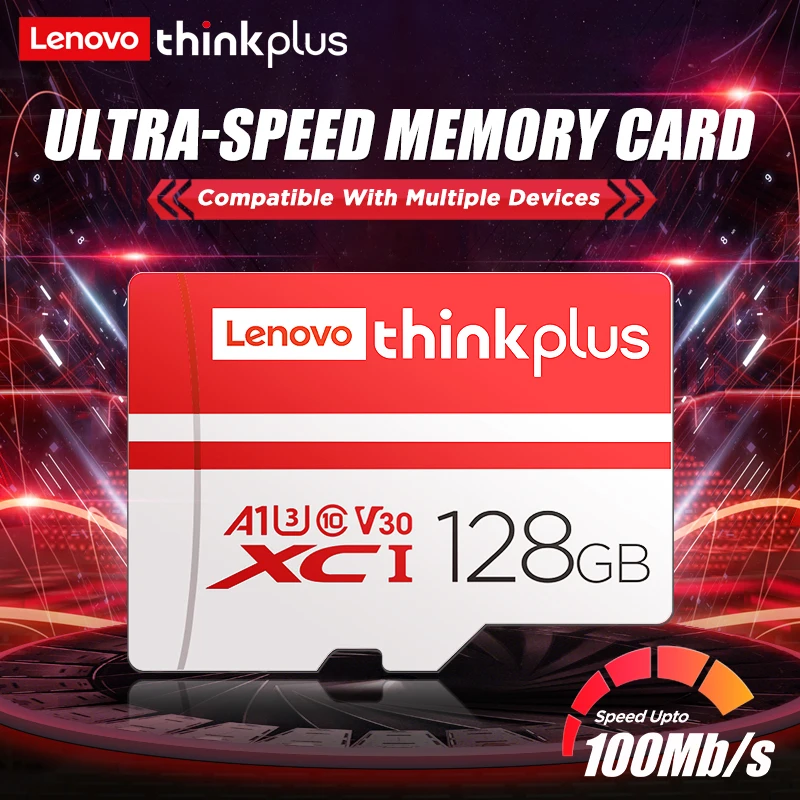 ThinkPlus for Lenovo Mini SD Card Class 10 TF Flash Card 32GB-512G Memory Card For Mobile Phone PC Speaker HD Camera Game Switch