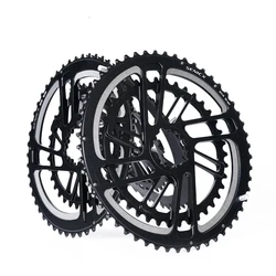 SENICX-Bike Chainring, 46-30/50-34/52-36-39T, 3 Bolts Mount Chain Wheel for 2x9 10 11 12 Speed Road Bicycle Crankset, New