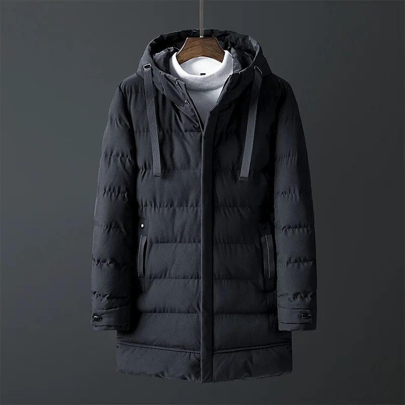 

8XL 7XL Men Hooded Long Winter Parkas Multi Pockets Warm Parkas Jackets New Fashion Male Outdoor Casual Snow Camping Outerwear