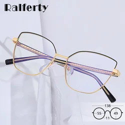 Ralferty Women's Glasses Anti Blue Computer Glasses Retro Cat Eye Frame For Myopia Prescription Glasses Eyeglasses oculos