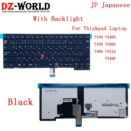 Imagen 2 del producto JP-teclado japonés retroiluminado para portátil, accesorio para Lenovo Thinkpad T440 P, T450 S, T460, L440, L450, L460, L470, 01EN499, 04Y0855, 04X0132, 01AX341