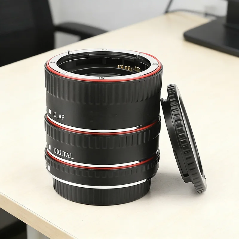 TENGDAFEI Aluminum Alloy Macro Extension Tube Set 13mm 21mm 31mm Auto Focus AF TTL Close Up Ring Camera Accessories