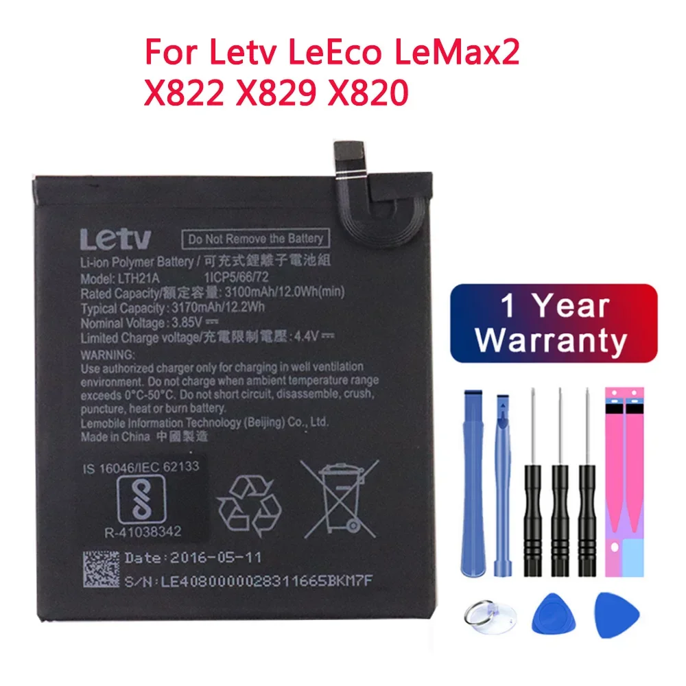 

Original LTH21A 3100mAh For Letv LeEco LeMax2 X822 X829 Le Phone Le MAX 2/5.7inch/X821 X820 Mobile Phone Replacement Battery