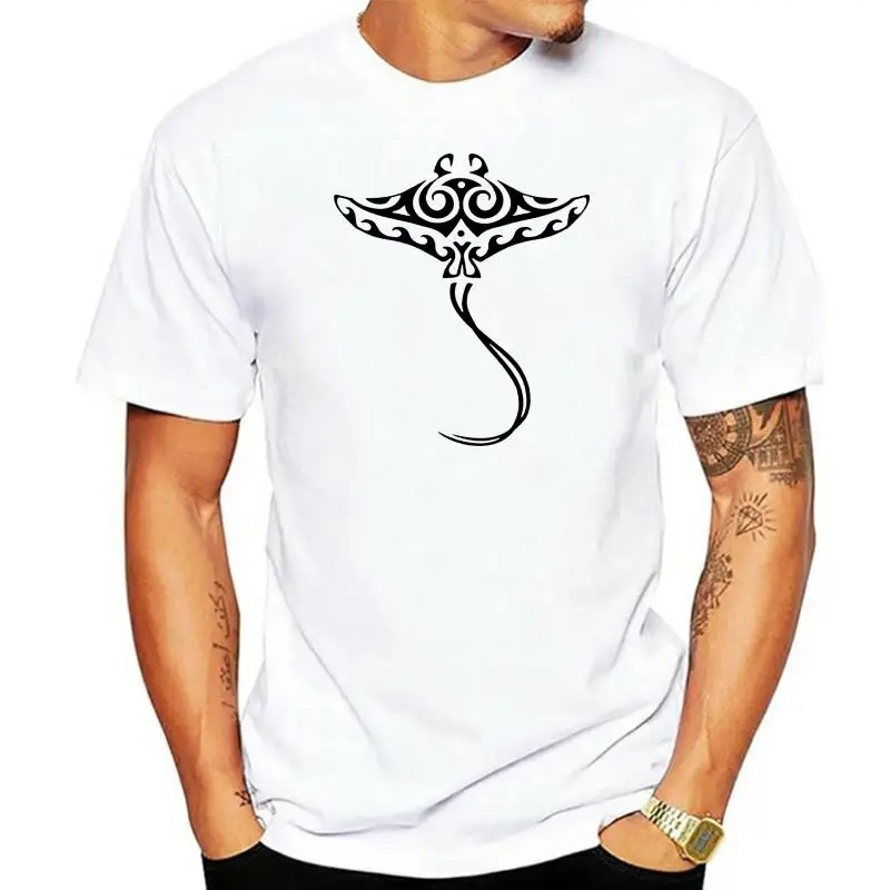 Tribal Tattoo Stingray Art Mens T Shirt Tribe Maori Rock Metal Heavy Goth Gift Stylish Custom Tee Shirt