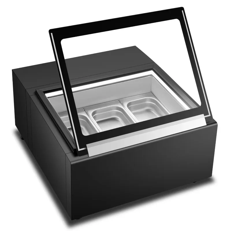 

Portable Tabletop Gelato Ice Cream Display Freezer Fridge Electric Upright Refrigerated Display