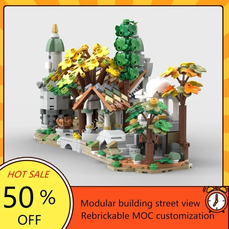 1188PCS 미니 리벤델 및 겨울 버전 모듈형 MOC 창의적인 거리 풍경 모델 맞춤 퍼즐 DIY 조립 모델 장난감 선물