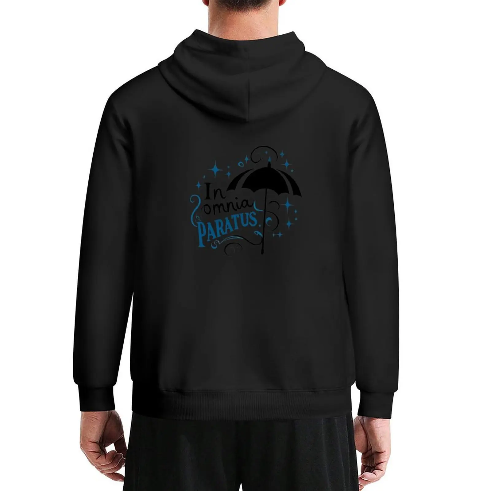 

In Omnia Paratus - Umbrella and Scarf II - Typography Hoodie men's sweat-shirt autumn hooded shirt hoodie men