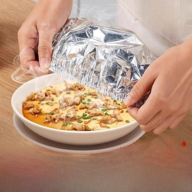 食品グレードのアルミ箔断熱カップカバー-キッチンテーブル保温カバー-ダイニングテーブル用断熱フィルム