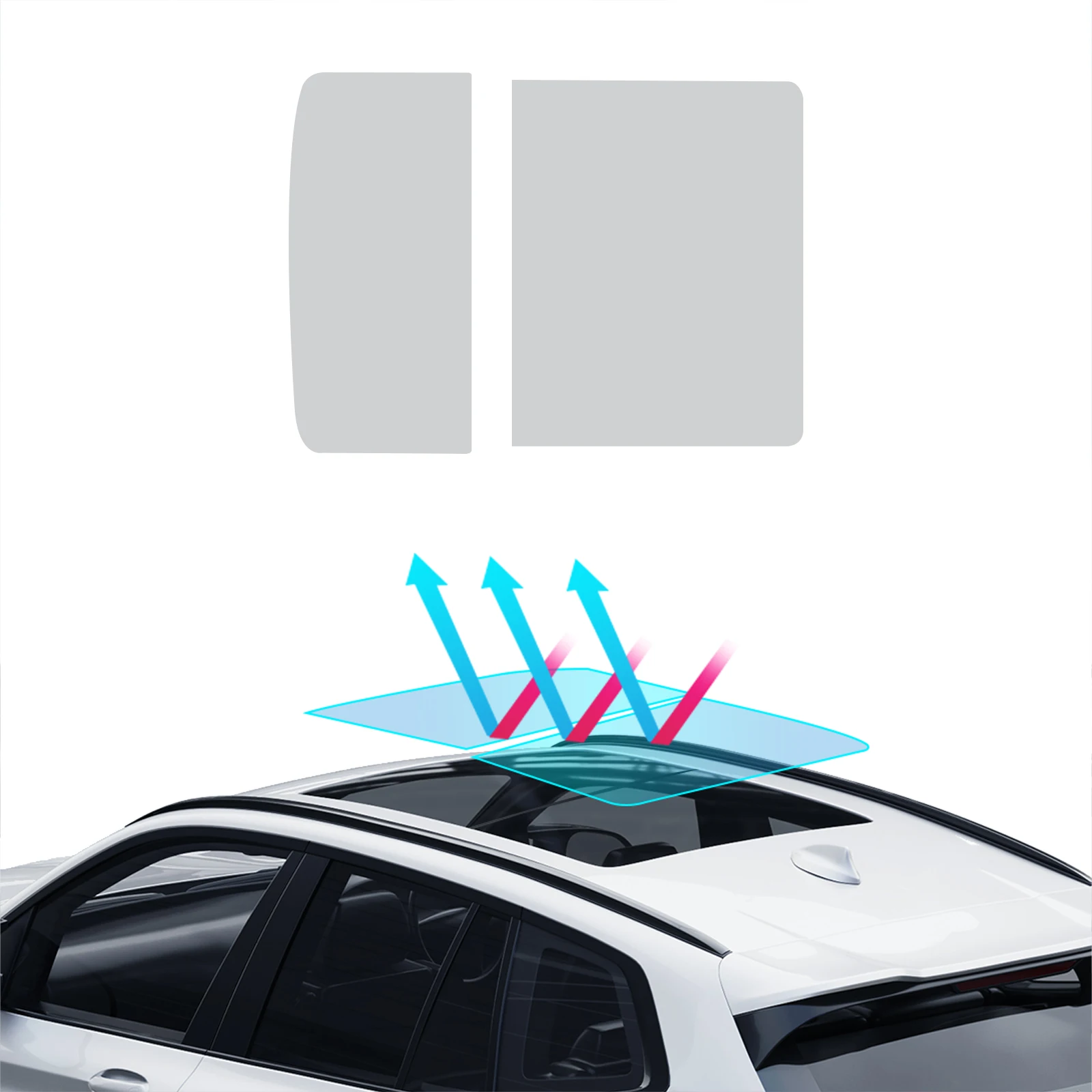 

For BMW X3 2018 2019 2020 2021-23 Sunroof TPU Ice Blue Protective Film Scratch Resistant Car Modification Car Parts Accessories