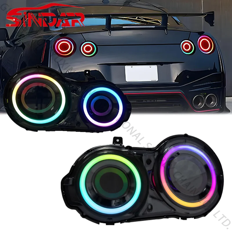 

New RGB LED Tail Lamp Modified Lights Car Taillight Accessories For Nissan GT-R GTR R35 2009-2025 Wholesale