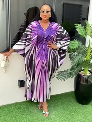African Dresses for Women 2025 Summer Africa Clothing Dashiki Ankara Outfit Gown Abayas Robe Muslim Kaftan Chiffon Maxi Dress