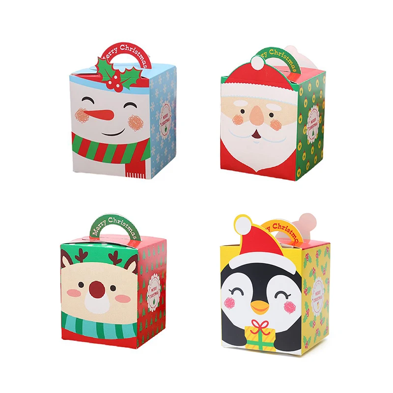 10/20PCS Christmas Advent Calendar Paper Candy Box Xmas Decor Gift Packaging Box Navidad Natal Noel Kids New Year Party Supplies