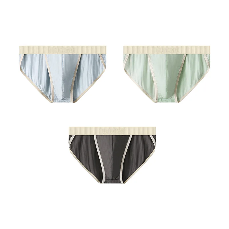 Men's Underwear Slim Fit Pants Triangle Pants Breathable Cotton Mid Waist Large Trident Pants