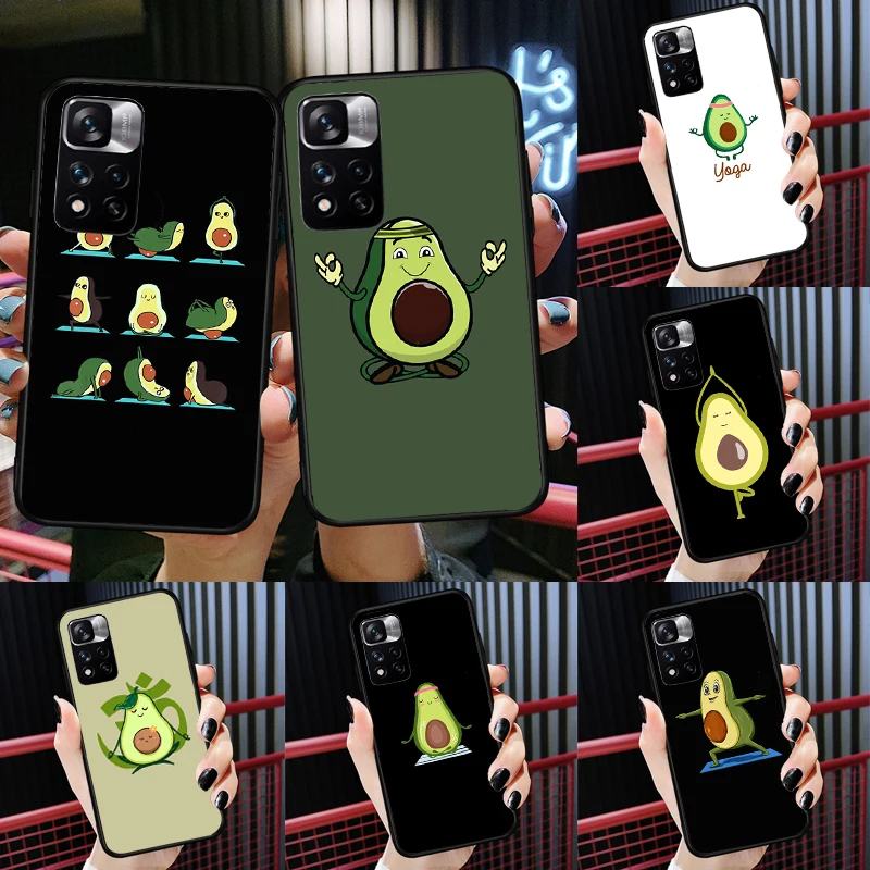 Avocado Yoga Case For Redmi Note 9 10 Pro Cover For Redmi Note 12 11 Pro 8 10S 11S 9A 9C 12C