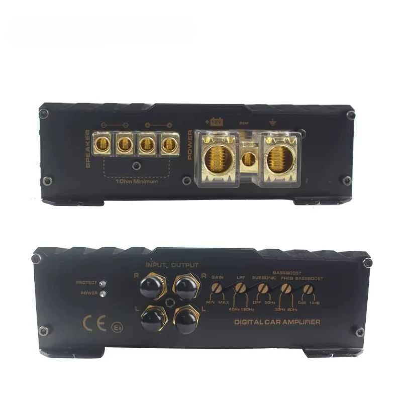 RMS Power 600W@ 1Ω/ 360W@ 2Ω/240W@ 4Ω 1ch Monoblock Car Audio Amplifier CLASS D for Audio Enthusiasts 12V Bass Amplifiers