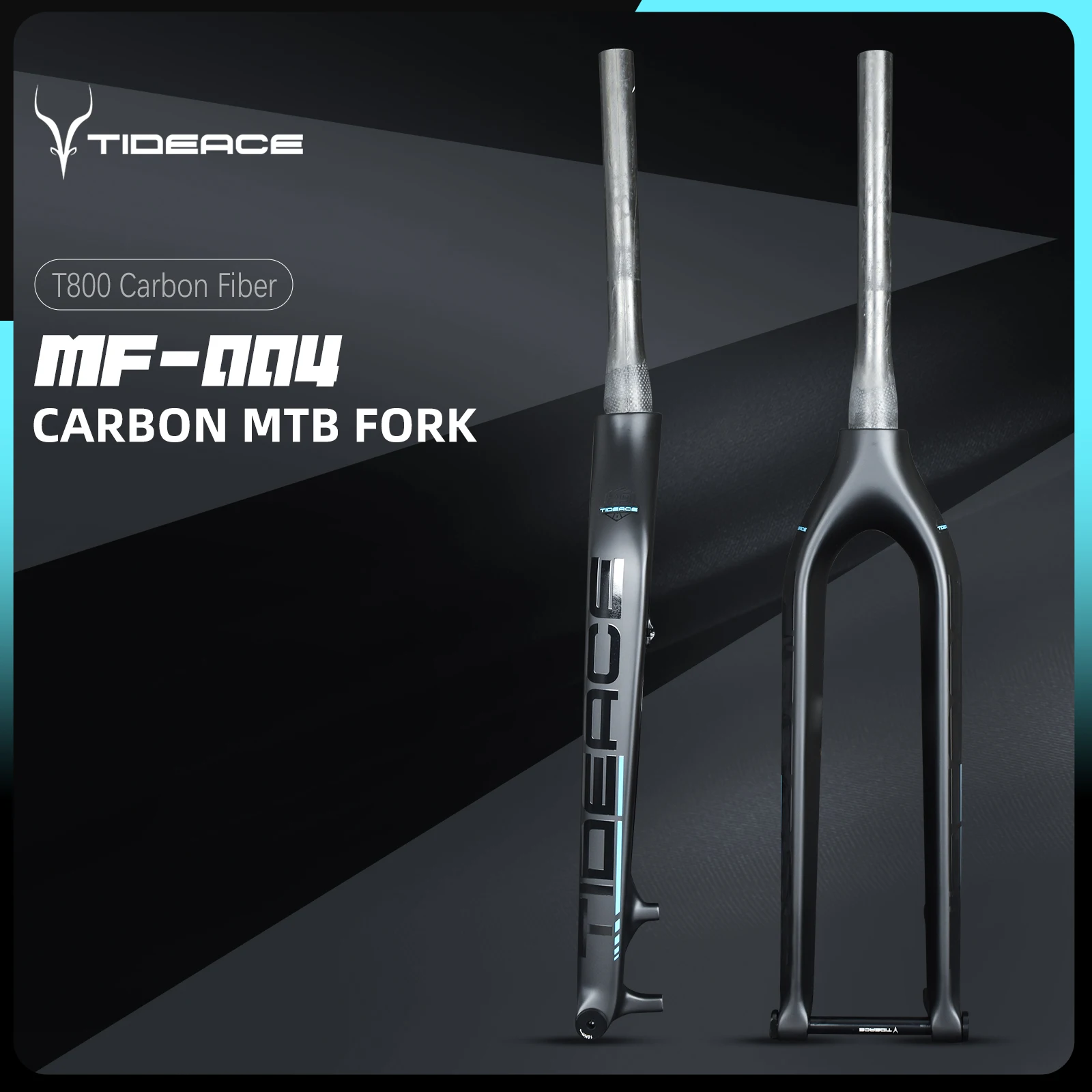 29er Rigid 100x15mm Full Carbon MTB Fork UD 29er for Mountain Bicycle Hard Fork Tapered Thru Axle 15mm